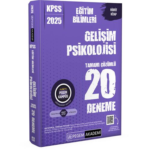 Pegem 2025 KPSS Gelişim Psikolojisi Tamamı Çözümlü 20 Deneme
