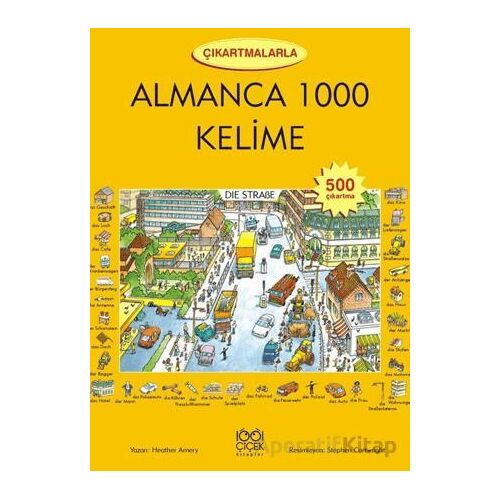 Çıkartmalarla Almanca 1000 Kelime - Heather Amery - 1001 Çiçek Kitaplar