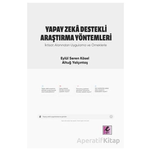 Yapay Zeka Destekli Araştırma Yöntemleri - Eylül Seren Kösel - Efil Yayınevi