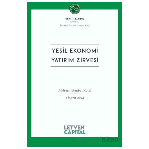 Yeşil Ekonomi Zirvesi - Kolektif - Scala Yayıncılık