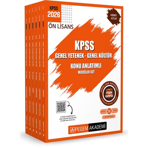 Pegem 2026 KPSS Ön Lisans Konu Anlatımlı Modüler Set Genel Yetenek Genel Kültür (6 Kitap)