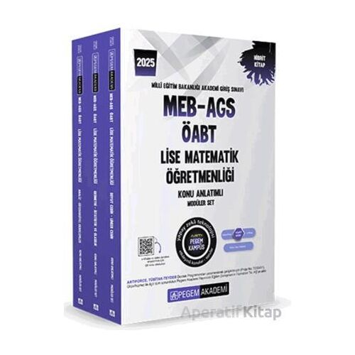 2025 MEB-AGS-ÖABT Lise Matematik Öğretmenliği Konu Anlatımlı (3 kitap)