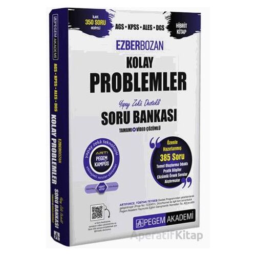 AGS-KPSS-ALES-DGS Ezberbozan Kolay Problemler Tamamı Çözümlü Soru Bankası
