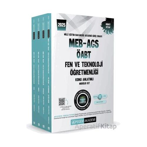 2025 MEB-AGS-ÖABT Fen Bilimleri Öğretmenliği Konu Anlatımlı (4 Kitap)