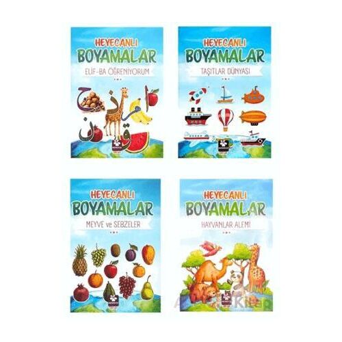 Heyecanlı Boyamalar Seti 4 Kitap - Burak Çakmak - Menekşe Kitap