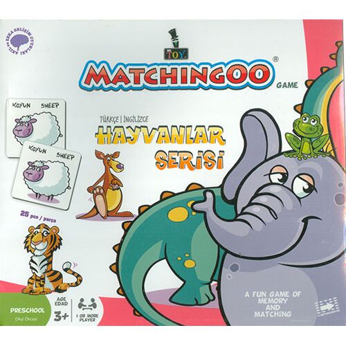 Hayvanlar Serisi Eşleştirme Kartları Matchingoo