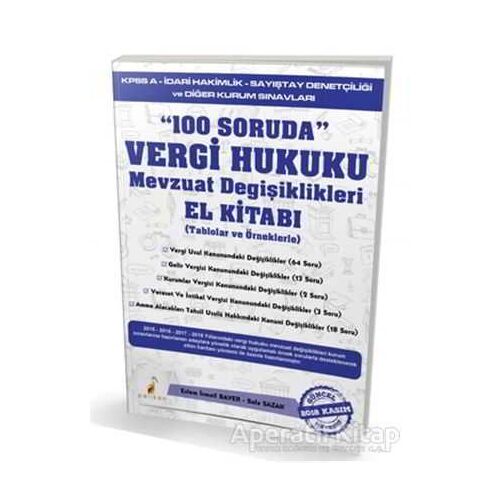 100 Soruda Vergi Hukuku Mevzuat Değişiklikleri El Kitabı - Kolektif - Pelikan Tıp Teknik Yayıncılık