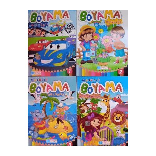 Maskeli Boyama Kitabı 4 lü Set - Kolektif - Evrensel İletişim Yayınları