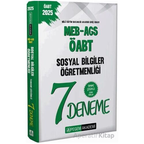 2025 MEB-AGS-ÖABT Sosyal Bilgiler Öğretmenliği Tamamı Çözümlü 7 Deneme