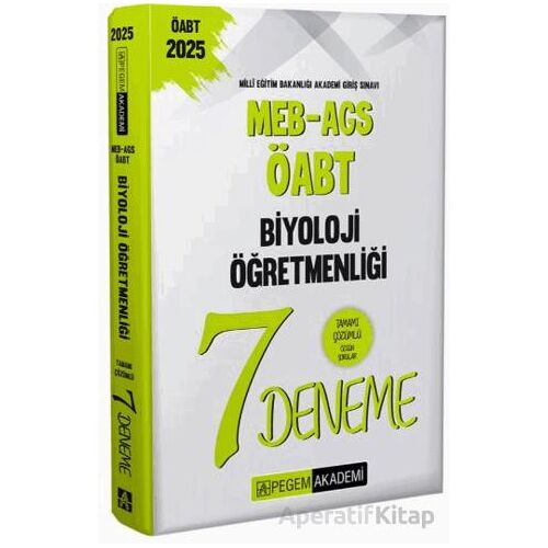 2025 MEB-AGS-ÖABT Biyoloji Öğretmenliği Tamamı Çözümlü 7 Deneme