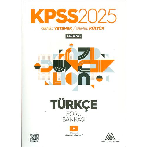 2025 KPSS Türkçe Soru Bankası Marsis Yayınları