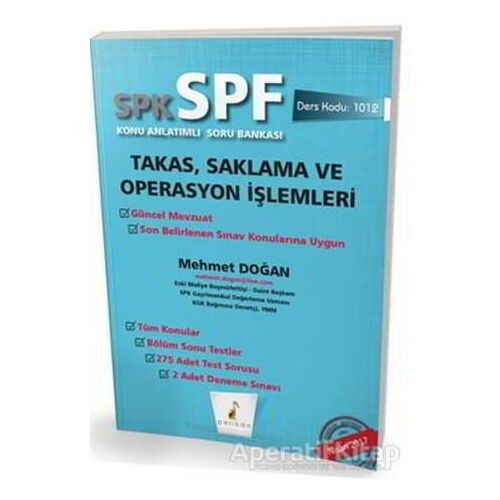 SPK - SPF Takas, Saklama ve Operasyon İşlemleri Konu Anlatımlı Soru Bankası