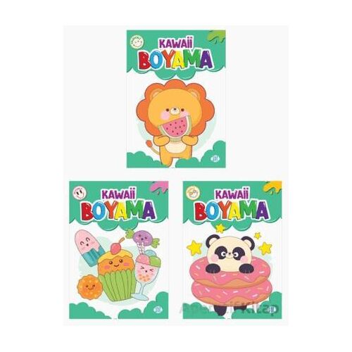 Kawaii Boyama Seti (3 Kitap) Dokuz Çocuk