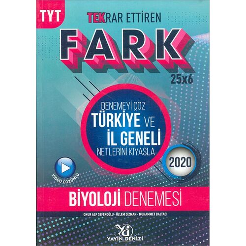 TYT Biyoloji Fark Tekrar Ettiren 25 x 6 Denemesi (Kampanyalı) Yayın Denizi