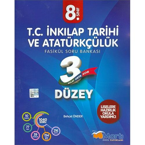 Martı Okul 8.Sınıf T.C. İnkılap Tarihi ve Atatürkçülük Fasikül Soru Bankası