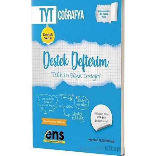 TYT Coğrafya Destek Defterim (Kampanyalı) ENS Yayıncılık