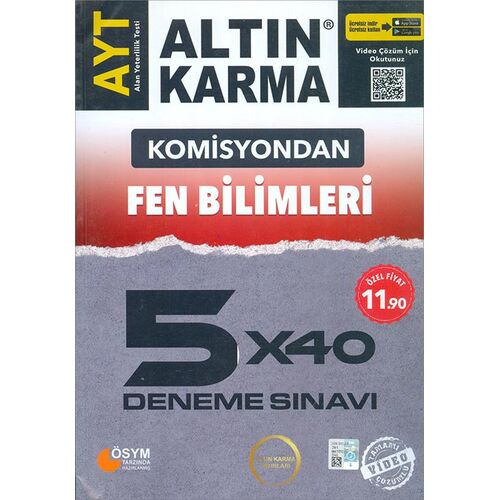 AYT Fen Bilimleri 5x40 Deneme Sınavı (Kampanyalı) Altın Karma