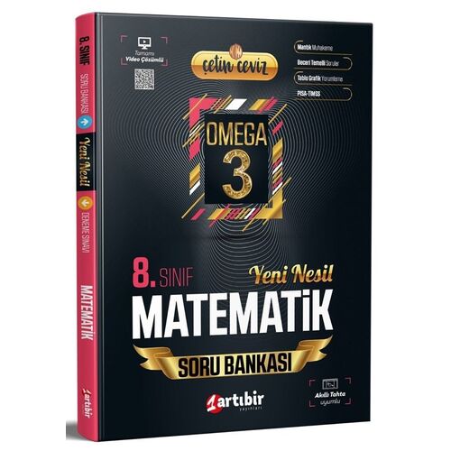 8.Sınıf LGS Matematik Çetin Ceviz Omega 3 Soru Bankası (Kampanyalı) Artıbir Yayınları
