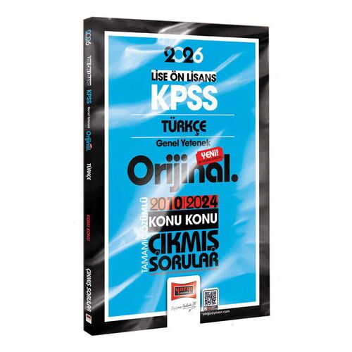 2026 KPSS Lise-Önlisans Türkçe Orijinal 2010-2024 Konu Konu Çıkmış Sorular Yargı Yayınevi