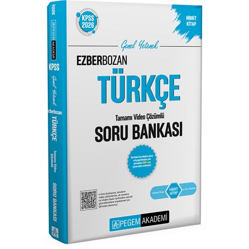 2026 KPSS Ezberbozan Türkçe Tamamı Video Çözümlü Soru Bankası Pegem Akademi