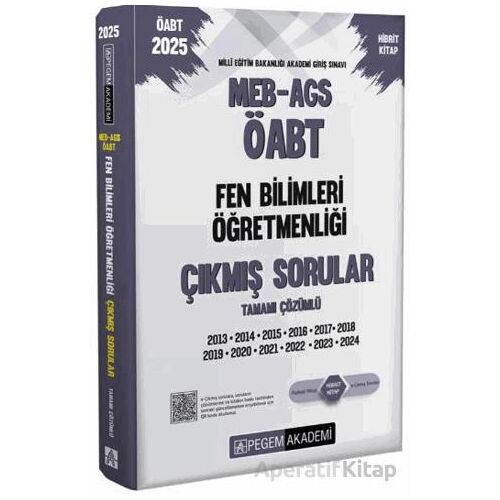 2025 MEB-AGS-ÖABT Fen Bilimleri Öğretmenliği Tamamı Çözümlü Çıkmış Sorular