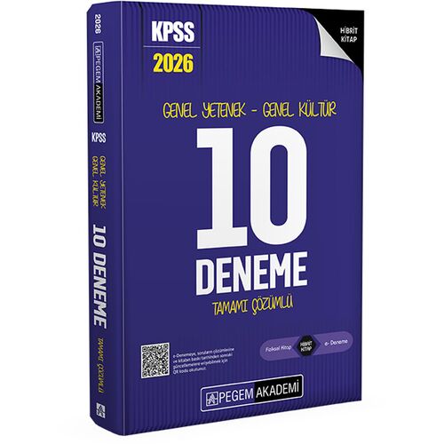 2026 KPSS Tamamı Çözümlü 10 Deneme Pegem Akademi