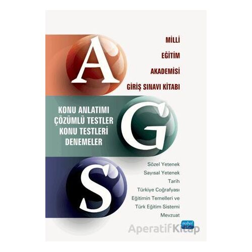 AGS - Milli Eğitim Akademisi Giriş Sınavı Kitabı / Konu Anlatımı - Çözümlü Testler - Konu Testleri
