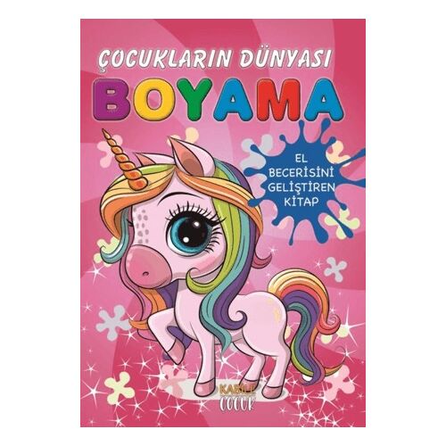 Çocukların Dünyası Boyama Kitabı 5 - Tek Boynuzlu At - Kabile Çocuk