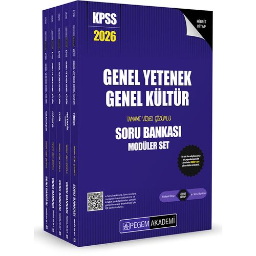 2026 KPSS Tamamı Çözümlü Soru Bankası Seti (5 Kitap) Pegem Akademi