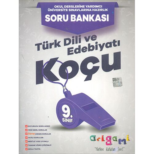 9.Sınıf Origami Türk Dili ve Edebiyatı Koçu Soru Bankası (Kampanyalı) Tammat Yayıncılık