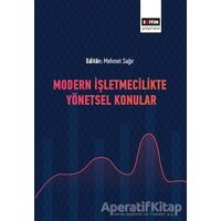Modern İşletmecilikte Yönetsel Konular - Mehmet Sağır - Eğitim Yayınevi - Bilimsel Eserler