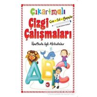 Çıkartmalı Çizgi Çalışmaları - Harflerle İlgili Aktiviteler - Kolektif - Beyaz Balina Yayınları