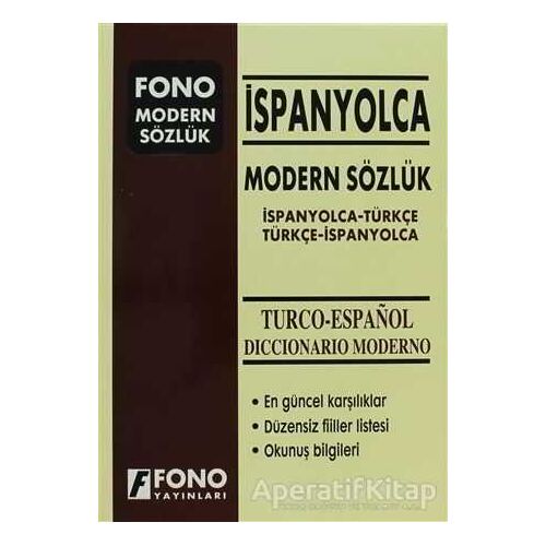 İspanyolca Modern Sözlük (İspanyolca / Türkçe - Türkçe / İspanyolca) - Kolektif - Fono Yayınları