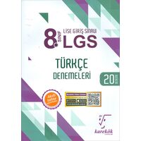 8.Sınıf LGS Türkçe 20 Deneme Karekök Yayınları