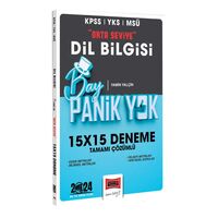 Yargı Yayınları 2024 KPSS YKS MSÜ Bay Panik Yok Dil Bilgisi Orta Seviye Tamamı Çözümlü 15x15 Deneme