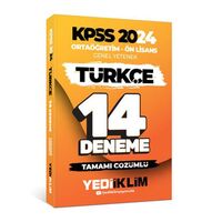 Yediiklim 2024 KPSS Ortaöğretim - Ön Lisans Türkçe 14 Deneme Tamamı Çözümlü