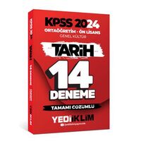 Yediiklim 2024 KPSS Ortaöğretim - Ön Lisans Tarih 14 Deneme Tamamı Çözümlü