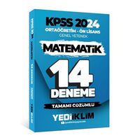 Yediiklim 2024 KPSS Ortaöğretim - Ön Lisans Matematik 14 Deneme Tamamı Çözümlü