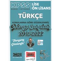 Yargı 2024 KPSS Lise Ön Lisans Türkçe Konularına Göre 2010-2022 Çözümlü Çıkmış Sorular