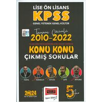 Yargı 2024 KPSS Lise Ön Lisans 2010-2022 Çözümlü Konu Konu Çıkmış Sorular