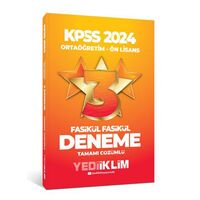 Yediiklim 2024 KPSS Ortaöğretim-Önlisans Fasikül Yıldız Tamamı Çözümlü 3 Deneme