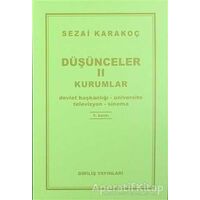 Düşünceler 2: Kurumlar - Sezai Karakoç - Diriliş Yayınları