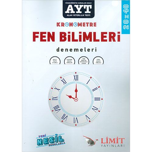 Limit AYT Fen Bilimleri Kronometre 20x40 Denemeleri