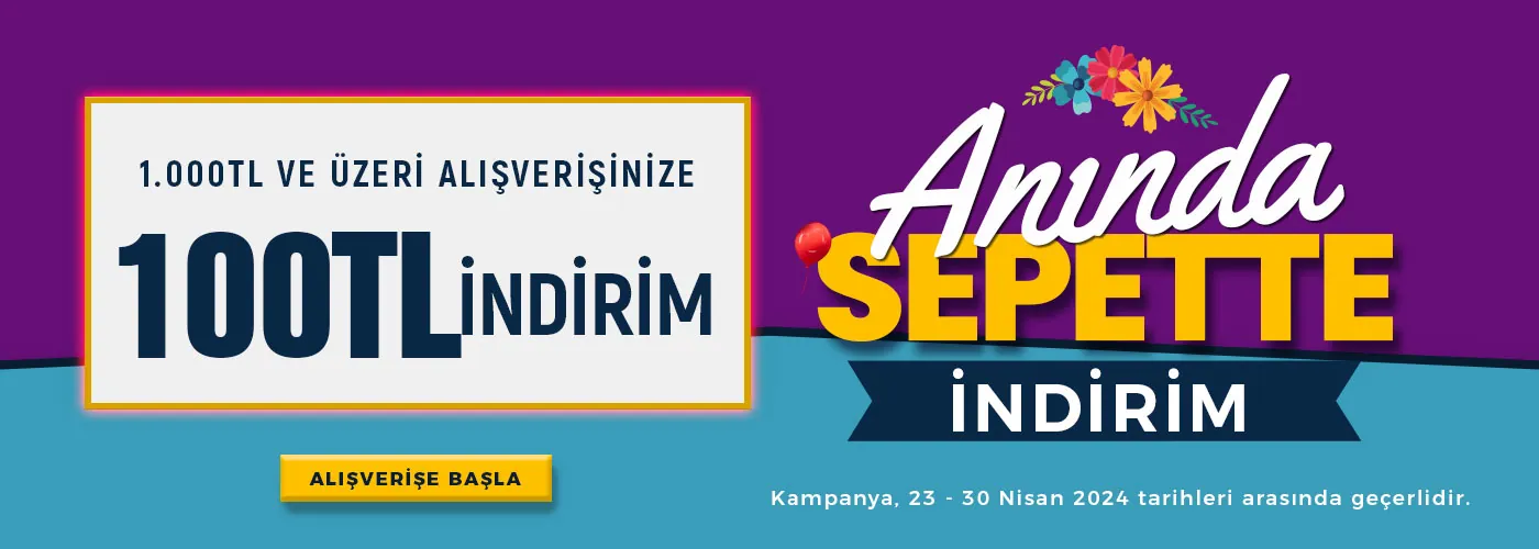 Sepette 100TL İndirim Fırsatı