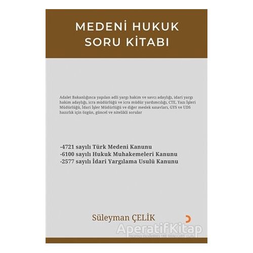 Medeni Hukuk Soru Kitabı - Süleyman Çelik - Cinius Yayınları