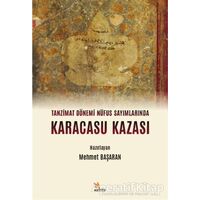 Tanzimat Dönemi Nüfus Sayımlarında Karacasu Kazası - Mehmet Başaran - Kriter Yayınları