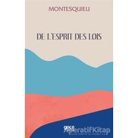 De L’esprit Des Lois - Montesquieu - Gece Kitaplığı