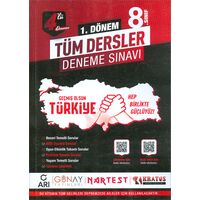 Tekyürek 8.Sınıf 1. Dönem 4lü Tüm Dersler Deneme Sınavı Nartest Yayınevi