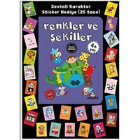 Stickerlı 4+ Yaş Renkler ve Şekiller - Pedagog Afife Çoruk - Beyaz Panda Yayınları