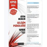 2024 KPSS Eğitim Bilimleri Gelişim Psikolojisi Yaprak Test - Kolektif - Pegem Akademi Yayıncılık